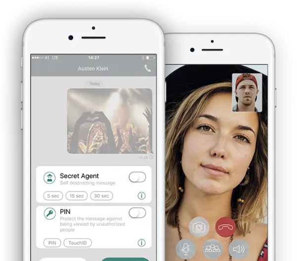 conNEXT app shown on two iPhones
